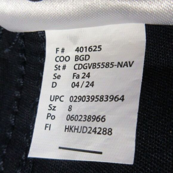 GLORIA VANDERBILT Wide Leg Tummy Control Crop Pants Sz 8 Navy Blue Pull On NWT - Picture 8 of 15